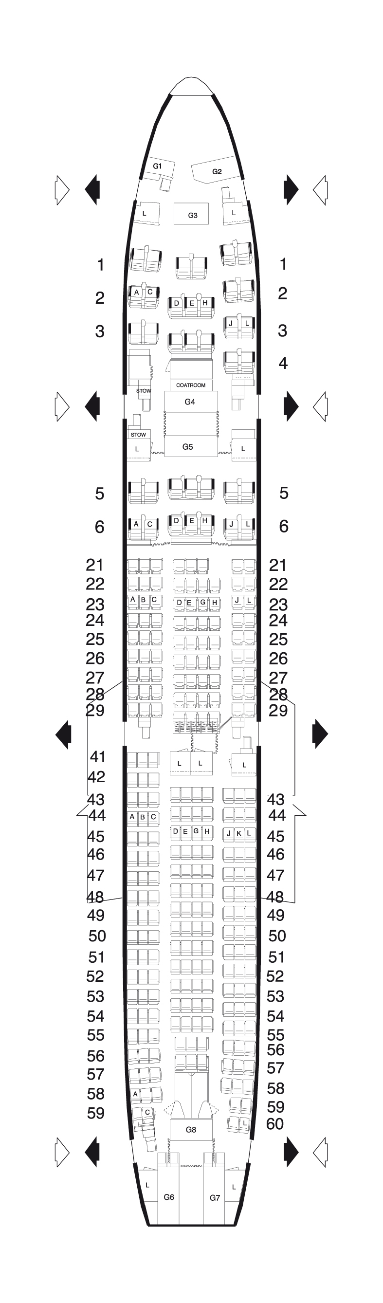 Airbus A320 Jet Seating Chart
